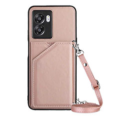 Coque Luxe Cuir Housse Etui YB3 pour OnePlus Nord N300 5G Or Rose