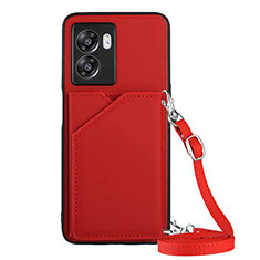 Coque Luxe Cuir Housse Etui YB3 pour Realme Narzo 50 5G Rouge