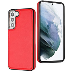 Coque Luxe Cuir Housse Etui YB3 pour Samsung Galaxy S21 FE 5G Rouge