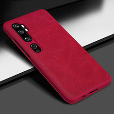 Coque Luxe Cuir Housse Etui Z01 pour Xiaomi Mi Note 10 Rouge