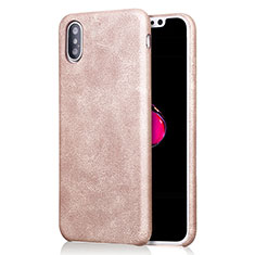 Coque Luxe Cuir Housse L01 pour Apple iPhone Xs Max Or