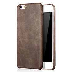 Coque Luxe Cuir Housse L02 pour Apple iPhone 6 Plus Marron