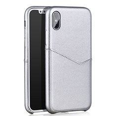 Coque Luxe Cuir Housse L05 pour Apple iPhone Xs Max Blanc