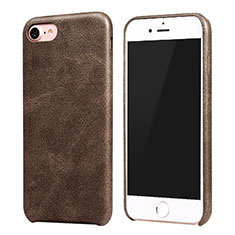 Coque Luxe Cuir Housse pour Apple iPhone SE (2020) Marron