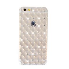 Coque Luxe Strass Bling Diamant Transparente Souple pour Apple iPhone 6S Plus Clair