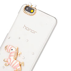 Coque Luxe Strass Diamant Bling Zebre pour Huawei Honor 4X Rose