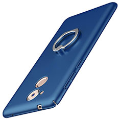 Coque Plastique Housse Etui Rigide Mat avec Support Bague Anneau A01 pour Huawei Enjoy 6S Bleu