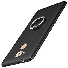 Coque Plastique Housse Etui Rigide Mat avec Support Bague Anneau A01 pour Huawei Enjoy 6S Noir