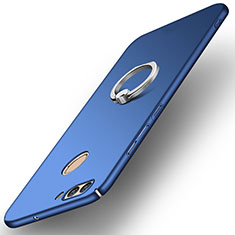 Coque Plastique Housse Etui Rigide Mat avec Support Bague Anneau A01 pour Huawei Nova 2 Bleu