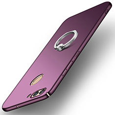 Coque Plastique Housse Etui Rigide Mat avec Support Bague Anneau A01 pour Huawei Nova 2 Plus Violet