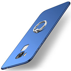 Coque Plastique Housse Etui Rigide Mat avec Support Bague Anneau A01 pour Huawei Nova Plus Bleu