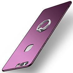 Coque Plastique Housse Etui Rigide Mat avec Support Bague Anneau A01 pour Huawei P9 Plus Violet