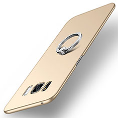 Coque Plastique Housse Etui Rigide Mat avec Support Bague Anneau A01 pour Samsung Galaxy S7 Edge G935F Or
