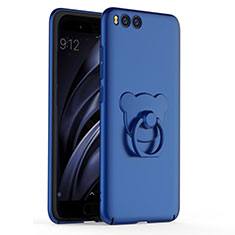 Coque Plastique Housse Etui Rigide Mat avec Support Bague Anneau A01 pour Xiaomi Mi 6 Bleu