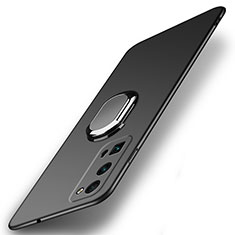 Coque Plastique Housse Etui Rigide Mat avec Support Bague Anneau Aimante Magnetique A01 pour Huawei Honor 30 Pro Noir