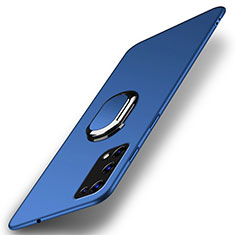 Coque Plastique Housse Etui Rigide Mat avec Support Bague Anneau Aimante Magnetique A01 pour Realme Q2 Pro 5G Bleu