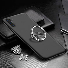 Coque Plastique Housse Etui Rigide Mat avec Support Bague Anneau Aimante Magnetique A01 pour Samsung Galaxy Note 10 5G Noir