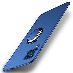 Coque Plastique Housse Etui Rigide Mat avec Support Bague Anneau Aimante Magnetique A01 pour Xiaomi Mi 10 Lite Bleu