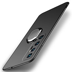 Coque Plastique Housse Etui Rigide Mat avec Support Bague Anneau Aimante Magnetique A01 pour Xiaomi Mi 10 Ultra Noir