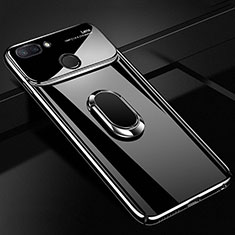 Coque Plastique Housse Etui Rigide Mat avec Support Bague Anneau Aimante Magnetique A01 pour Xiaomi Mi 8 Lite Noir