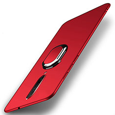 Coque Plastique Housse Etui Rigide Mat avec Support Bague Anneau Aimante Magnetique A01 pour Xiaomi Poco X2 Rouge