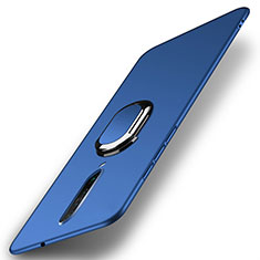 Coque Plastique Housse Etui Rigide Mat avec Support Bague Anneau Aimante Magnetique A01 pour Xiaomi Redmi K30 4G Bleu