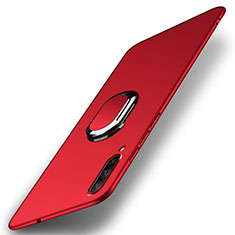 Coque Plastique Housse Etui Rigide Mat avec Support Bague Anneau Aimante Magnetique A02 pour Huawei Honor 9X Pro Rouge