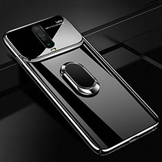 Coque Plastique Housse Etui Rigide Mat avec Support Bague Anneau Aimante Magnetique A02 pour Xiaomi Redmi K30 4G Noir