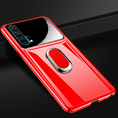 Coque Plastique Housse Etui Rigide Mat avec Support Bague Anneau Aimante Magnetique P01 pour Huawei Honor 20 Pro Rouge