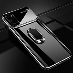 Coque Plastique Housse Etui Rigide Mat avec Support Bague Anneau Aimante Magnetique P01 pour Huawei Honor V30 Pro 5G Noir