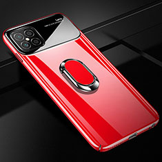 Coque Plastique Housse Etui Rigide Mat avec Support Bague Anneau Aimante Magnetique P01 pour Huawei Nova 8 SE 5G Rouge