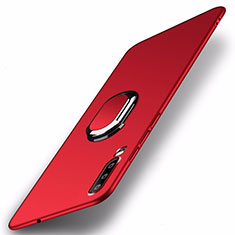 Coque Plastique Housse Etui Rigide Mat avec Support Bague Anneau Aimante Magnetique P01 pour Huawei P30 Rouge