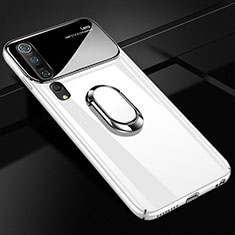 Coque Plastique Housse Etui Rigide Mat avec Support Bague Anneau Aimante Magnetique P01 pour Xiaomi Mi 10 Pro Blanc