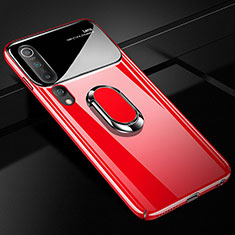 Coque Plastique Housse Etui Rigide Mat avec Support Bague Anneau Aimante Magnetique P01 pour Xiaomi Mi 10 Rouge