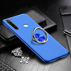 Coque Plastique Housse Etui Rigide Mat avec Support Bague Anneau Aimante Magnetique P01 pour Xiaomi Redmi Note 8 Bleu
