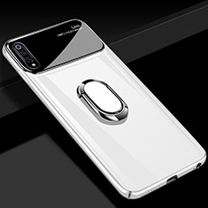 Coque Plastique Housse Etui Rigide Mat avec Support Bague Anneau Aimante Magnetique P02 pour Xiaomi Mi A3 Blanc