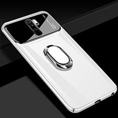Coque Plastique Housse Etui Rigide Mat avec Support Bague Anneau Aimante Magnetique P02 pour Xiaomi Redmi Note 8 Pro Blanc