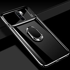 Coque Plastique Housse Etui Rigide Mat avec Support Bague Anneau Aimante Magnetique P02 pour Xiaomi Redmi Note 8 Pro Noir