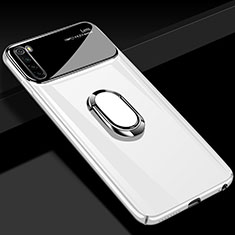 Coque Plastique Housse Etui Rigide Mat avec Support Bague Anneau Aimante Magnetique P03 pour Xiaomi Redmi Note 8 Blanc