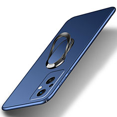 Coque Plastique Housse Etui Rigide Mat avec Support Bague Anneau Aimante Magnetique pour OnePlus Nord N20 5G Bleu