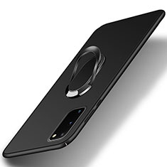 Coque Plastique Housse Etui Rigide Mat avec Support Bague Anneau Aimante Magnetique pour Samsung Galaxy S20 FE 4G Noir