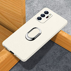 Coque Plastique Housse Etui Rigide Mat avec Support Bague Anneau Aimante Magnetique pour Xiaomi Redmi Note 10T 5G Blanc