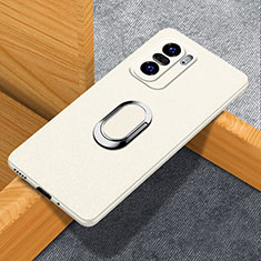 Coque Plastique Housse Etui Rigide Mat avec Support Bague Anneau Aimante Magnetique S01 pour Xiaomi Mi 11i 5G Blanc