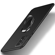 Coque Plastique Housse Etui Rigide Mat avec Support Bague Anneau Aimante Magnetique YK1 pour Samsung Galaxy A52 4G Noir