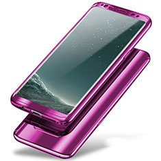 Coque Plastique Mat Protection Integrale 360 Degres Avant et Arriere Etui Housse A01 pour Samsung Galaxy Note 8 Duos N950F Violet