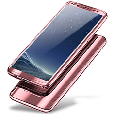 Coque Plastique Mat Protection Integrale 360 Degres Avant et Arriere Etui Housse A01 pour Samsung Galaxy Note 8 Or Rose