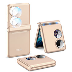 Coque Plastique Mat Protection Integrale 360 Degres Avant et Arriere Etui Housse AC3 pour Huawei Pocket S Or