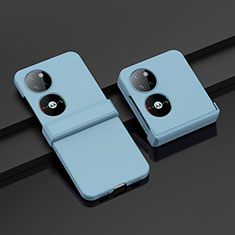 Coque Plastique Mat Protection Integrale 360 Degres Avant et Arriere Etui Housse BH1 pour Huawei P60 Pocket Bleu Clair