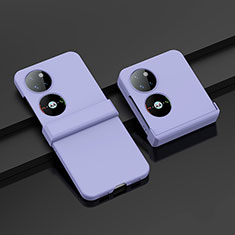 Coque Plastique Mat Protection Integrale 360 Degres Avant et Arriere Etui Housse BH1 pour Huawei P60 Pocket Violet
