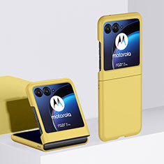 Coque Plastique Mat Protection Integrale 360 Degres Avant et Arriere Etui Housse BH1 pour Motorola Moto Razr 40 Ultra 5G Jaune